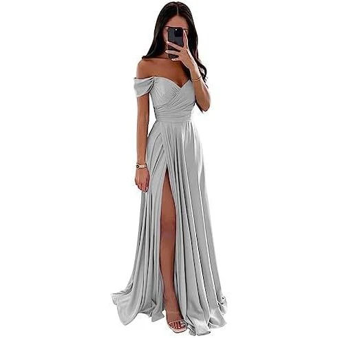 A Line Bridesmaid Dress Long Gown - Image 13