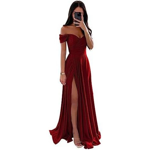 A Line Bridesmaid Dress Long Gown - Image 14