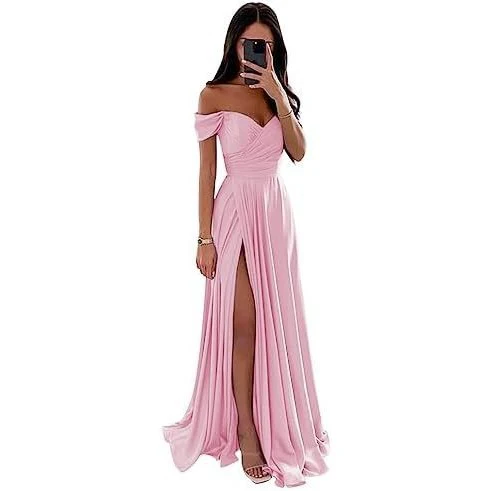 A Line Bridesmaid Dress Long Gown - Image 16