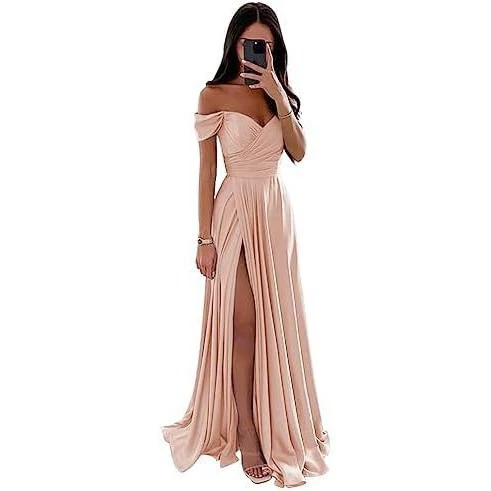 A Line Bridesmaid Dress Long Gown - Image 17
