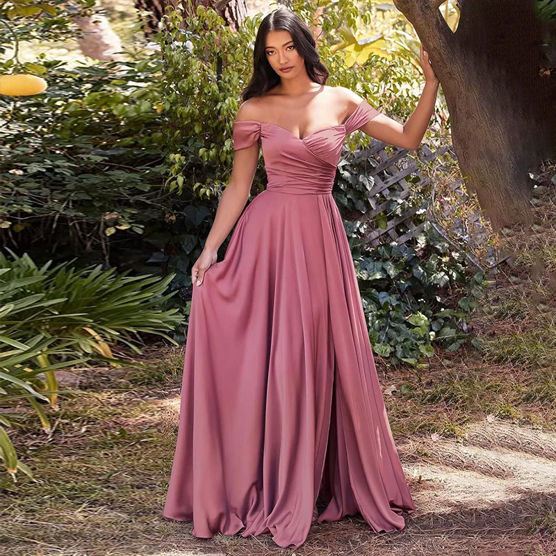 A Line Bridesmaid Dress Long Gown - Image 5