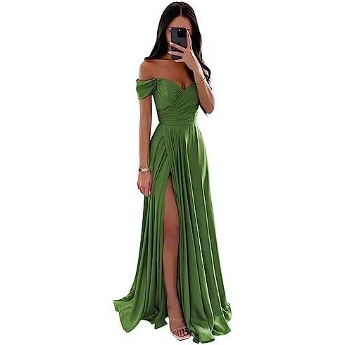 A Line Bridesmaid Dress Long Gown - Image 7