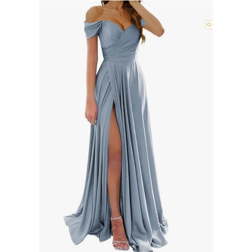 A Line Bridesmaid Dress Long Gown - Image 9
