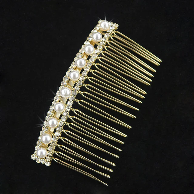 Bridal Hair Comb Pearl Crystal Wedding Day Accessory - Image 15