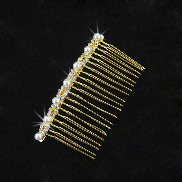Bridal Hair Comb Pearl Crystal Wedding Day Accessory - Image 16