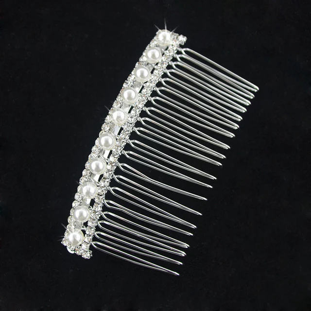 Bridal Hair Comb Pearl Crystal Wedding Day Accessory - Image 17