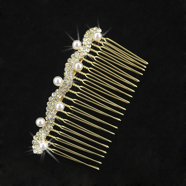 Bridal Hair Comb Pearl Crystal Wedding Day Accessory - Image 8