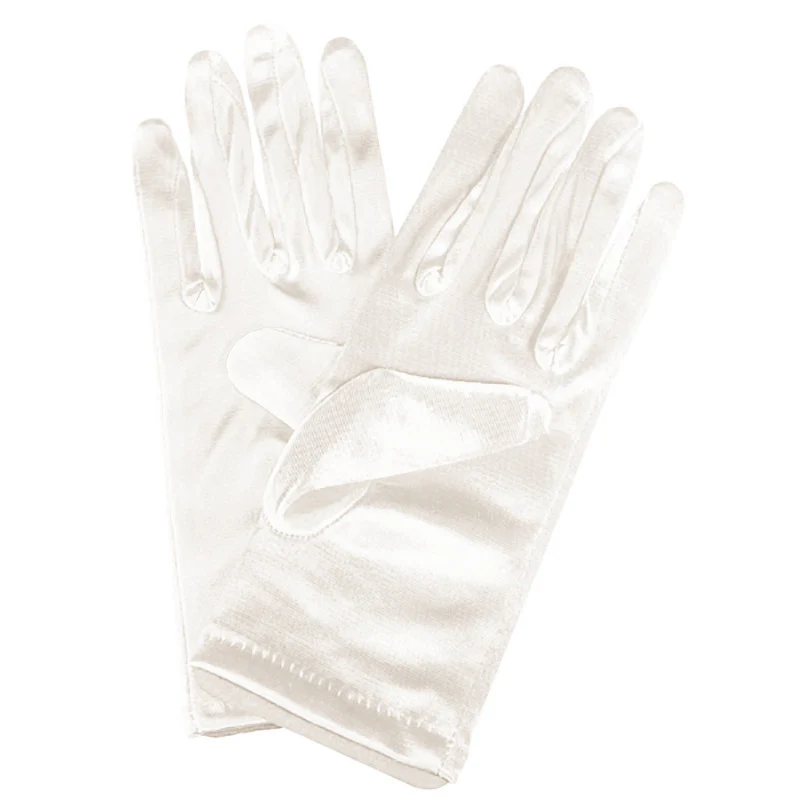 Bridal Wedding Gloves Short Satin Dress Gloves - Image 5