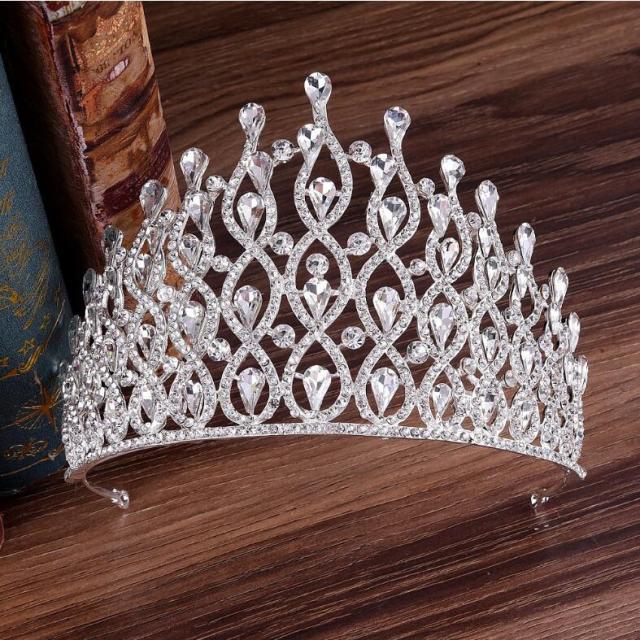 Crystal Royal Tiara Bridal Pageant Wedding Hair Accessory - Image 12