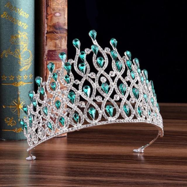 Crystal Royal Tiara Bridal Pageant Wedding Hair Accessory - Image 13