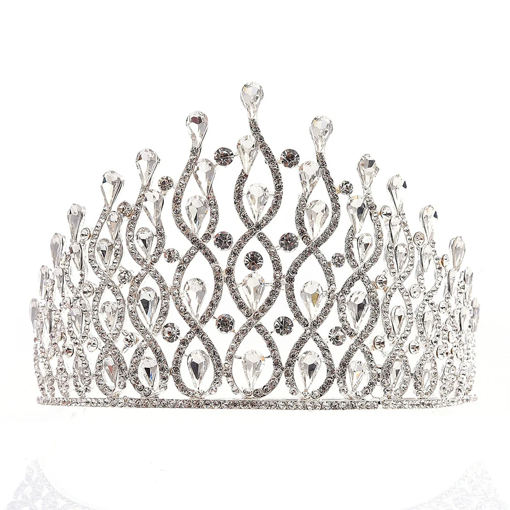 Crystal Royal Tiara Bridal Pageant Wedding Hair Accessory - Image 3