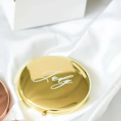 Customized Name Gift Bridesmaid Companion Hand Gift Makeup Mirror - Image 4