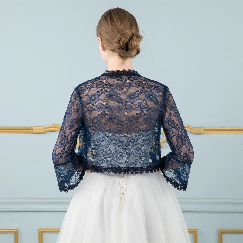 Lace Wedding Bridal Wrap Bolero Jacket Accessory - Image 19