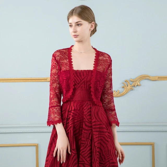 Lace Wedding Bridal Wrap Bolero Jacket Accessory - Image 29