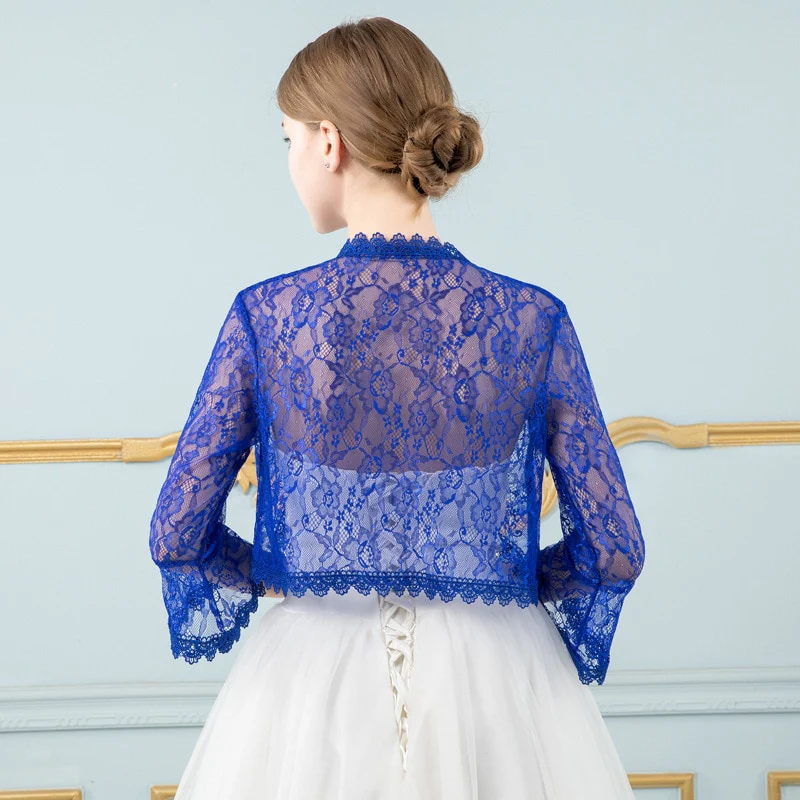Lace Wedding Bridal Wrap Bolero Jacket Accessory - Image 4