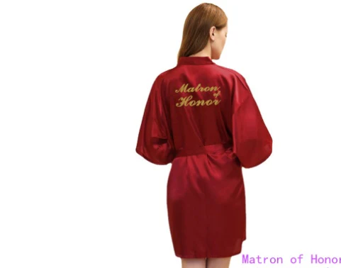 Married Bridesmaid Satin Silk Cardigan Gown - Image 10