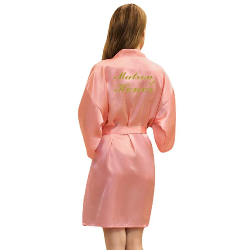 Married Bridesmaid Satin Silk Cardigan Gown - Image 13