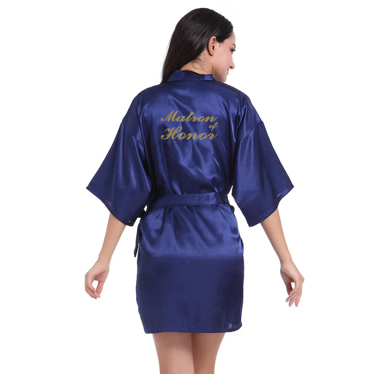 Married Bridesmaid Satin Silk Cardigan Gown - Image 7