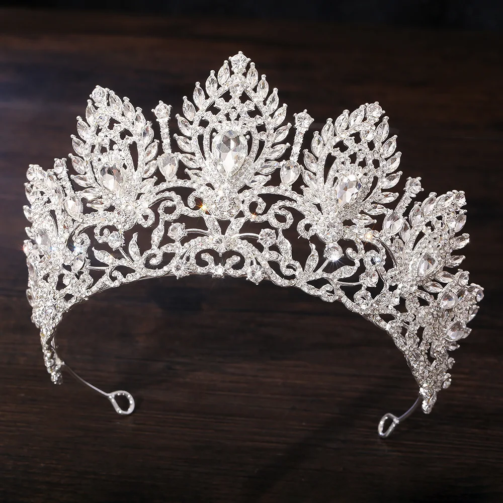 Pageant Crown Crystal Rhinestone Tiara Hair Accessory - Image 12