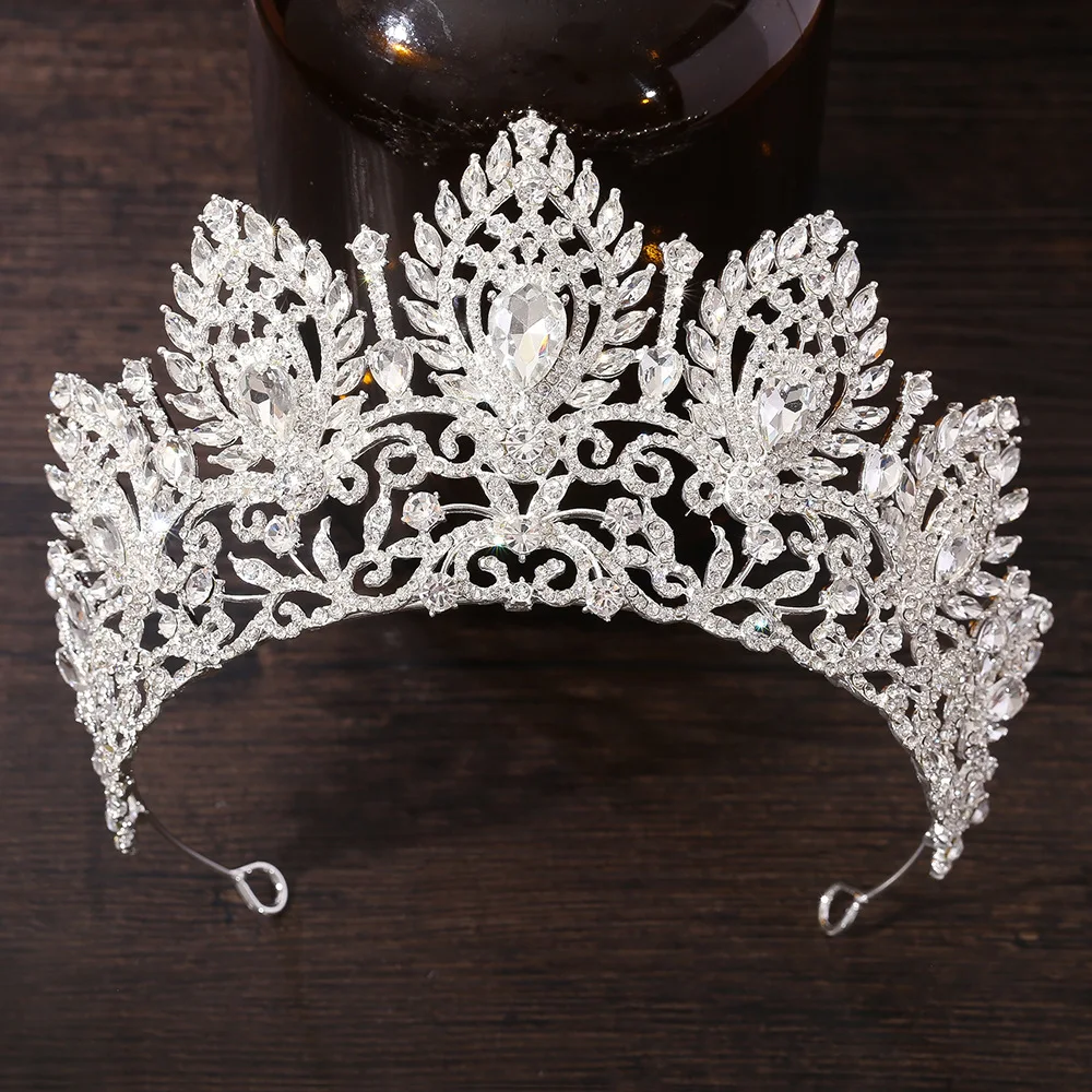 Pageant Crown Crystal Rhinestone Tiara Hair Accessory - Image 13