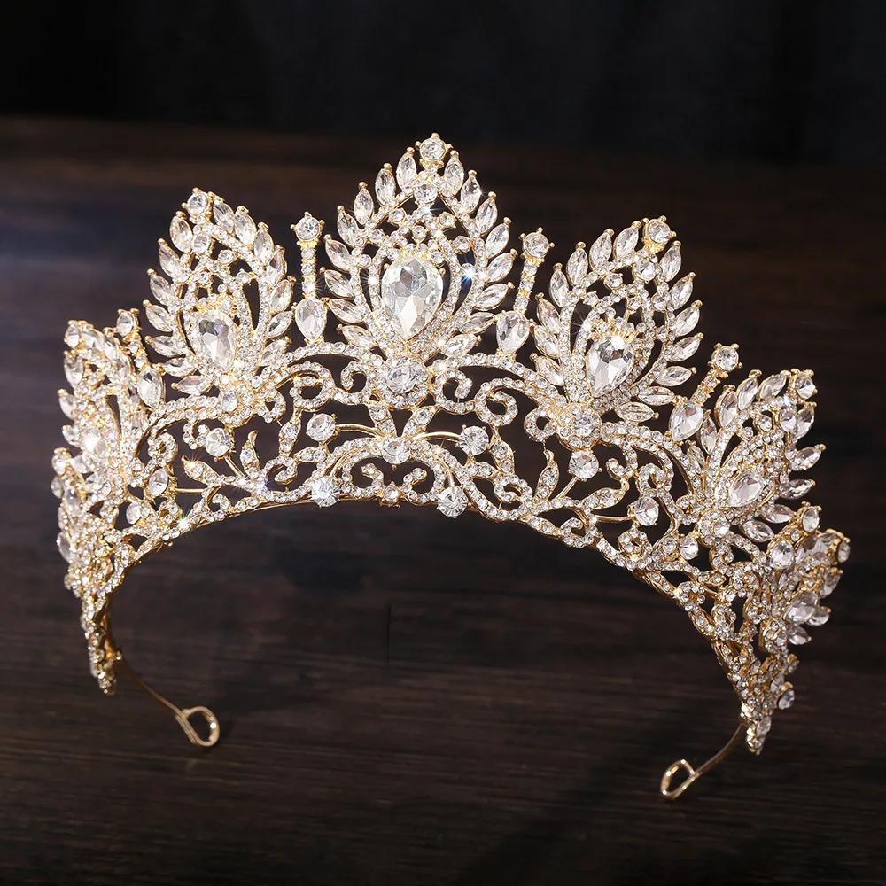 Pageant Crown Crystal Rhinestone Tiara Hair Accessory - Image 14