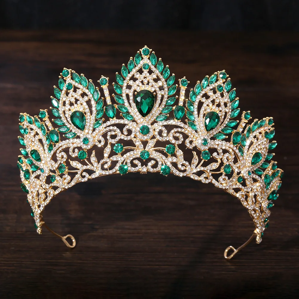 Pageant Crown Crystal Rhinestone Tiara Hair Accessory - Image 20