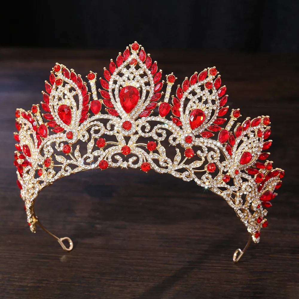 Pageant Crown Crystal Rhinestone Tiara Hair Accessory - Image 7