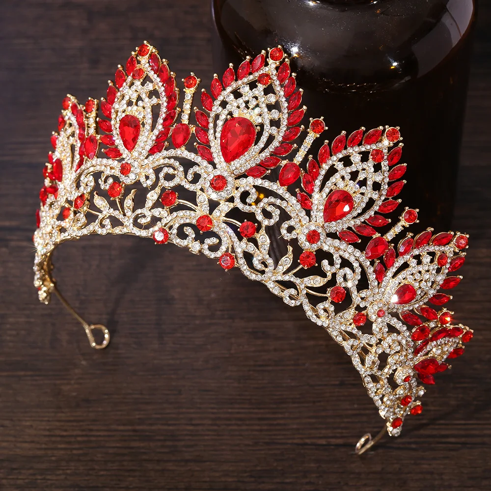 Pageant Crown Crystal Rhinestone Tiara Hair Accessory - Image 8