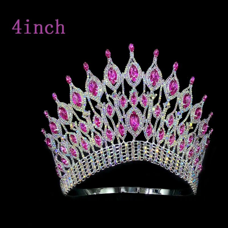 Four Inch Pageant Crown Crystal Rhinestone Tiara Accessory - Image 11