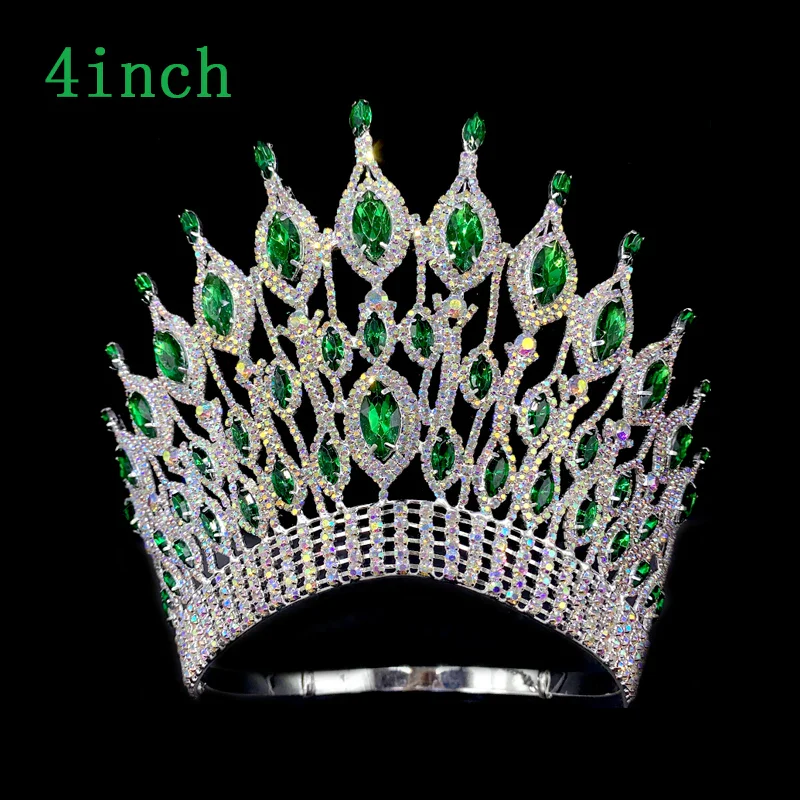 Four Inch Pageant Crown Crystal Rhinestone Tiara Accessory - Image 7