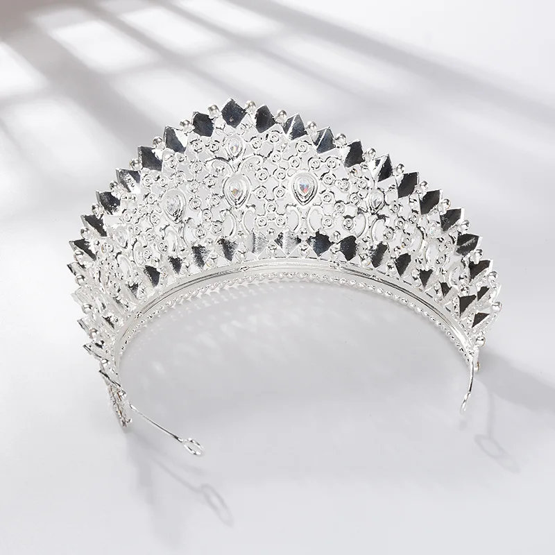 Pageant Crown Crystal Zircon Tiara Hair Accessory - Image 5