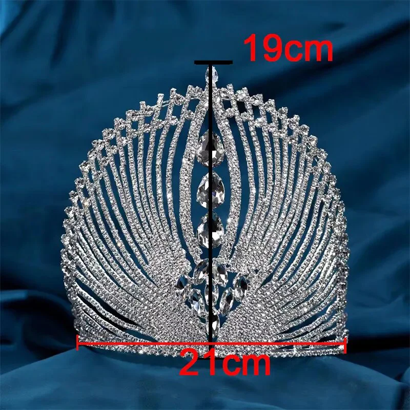 Pageant Crown Cubic Zirconia Crystal Tiara Hair Accessory - Image 3