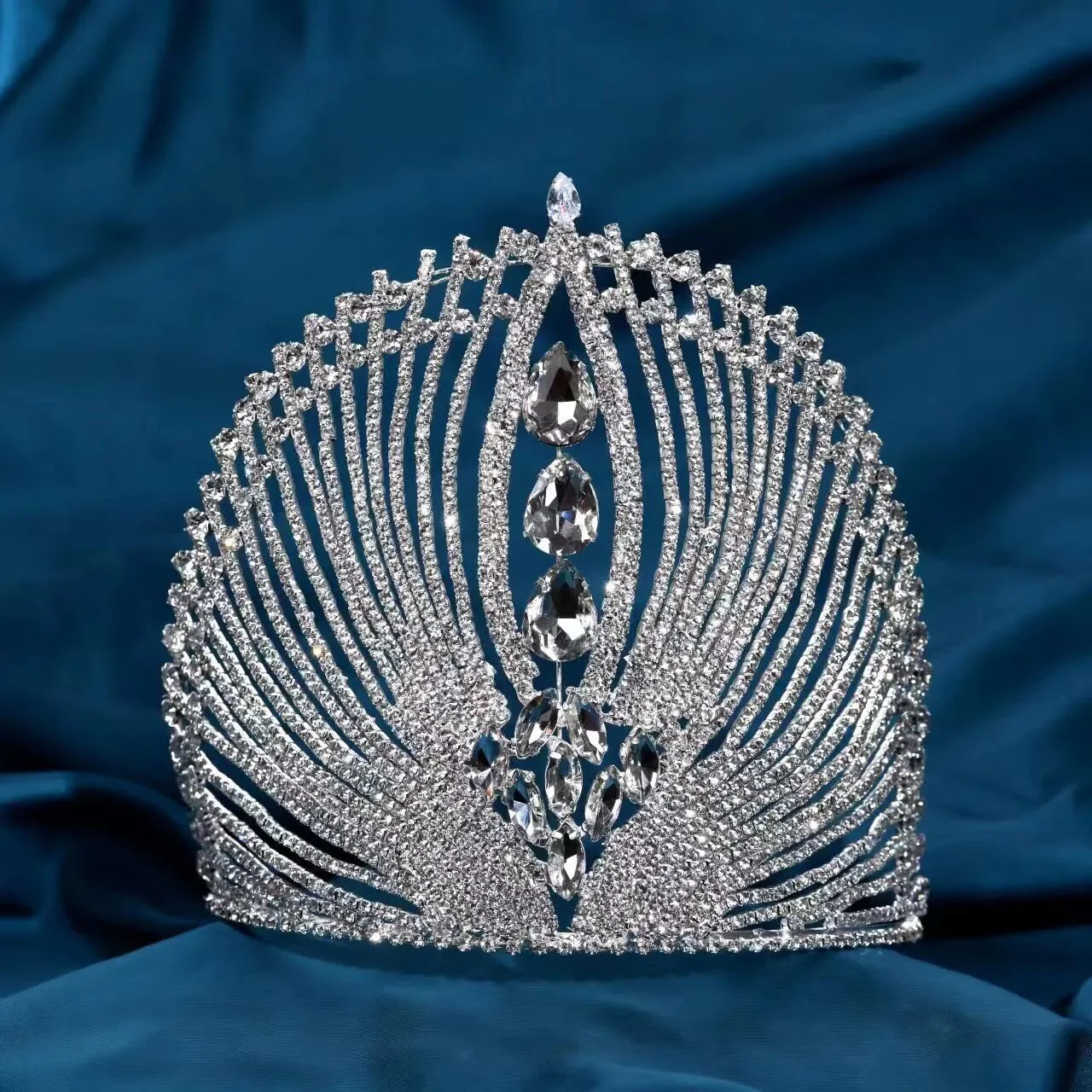 Pageant Crown Cubic Zirconia Crystal Tiara Hair Accessory - Image 4