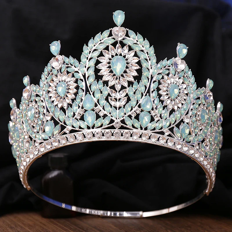 Pageant Tiara Crown Crystal Rhinestone Big Event Hair Accessory - Image 7