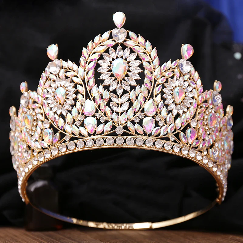 Pageant Tiara Crown Crystal Rhinestone Big Event Hair Accessory - Image 9