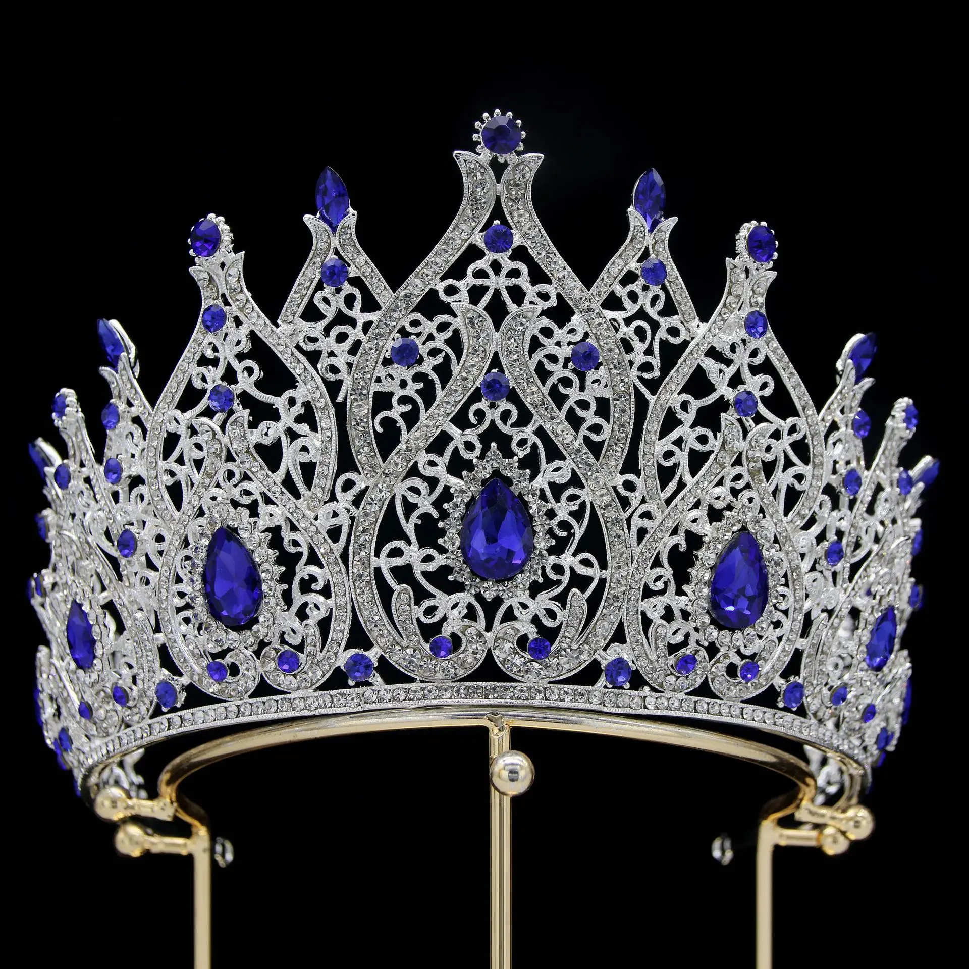 Pageant Tiara Crown Crystal Rhinestone Hair Accessories - Image 5