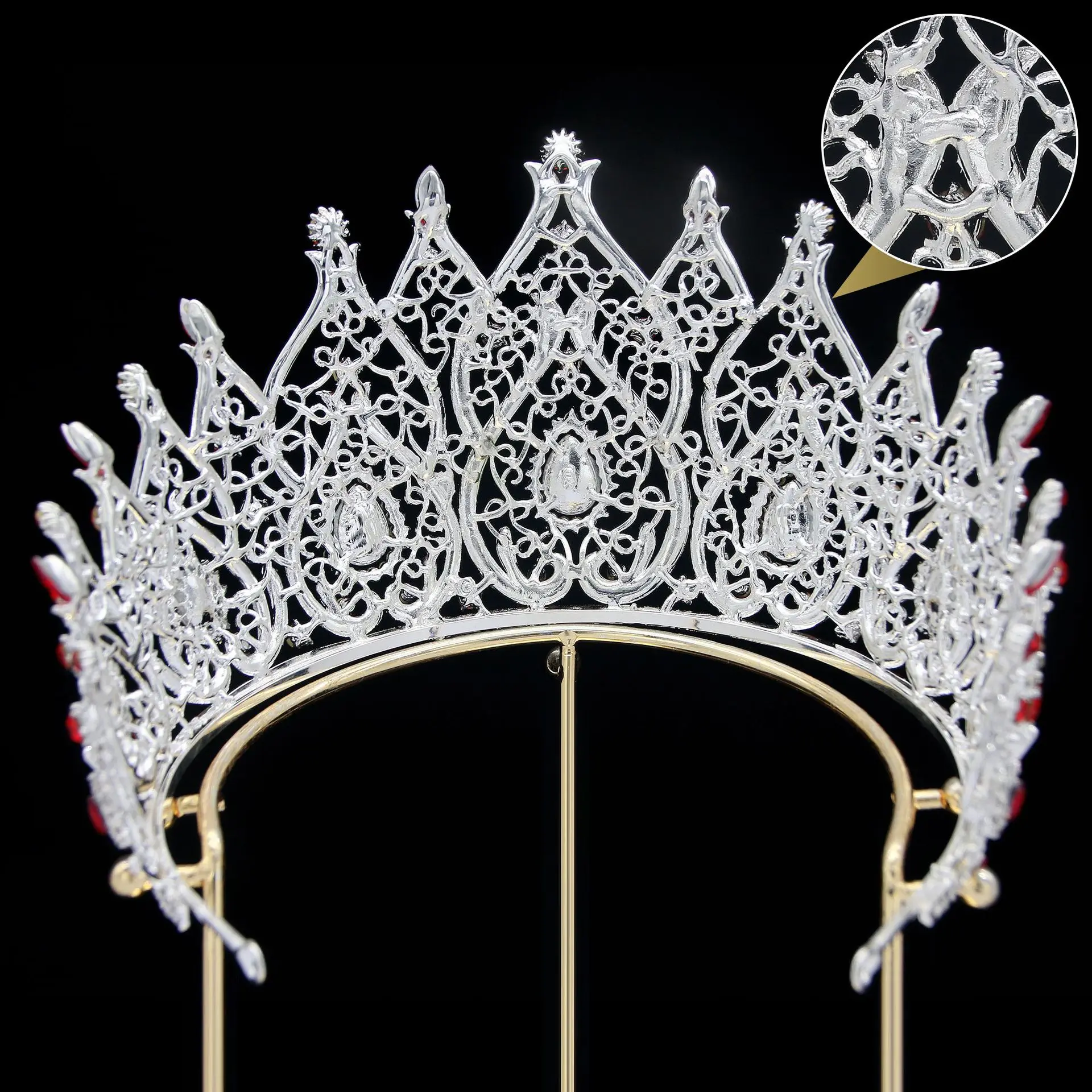 Pageant Tiara Crown Crystal Rhinestone Hair Accessories - Image 6
