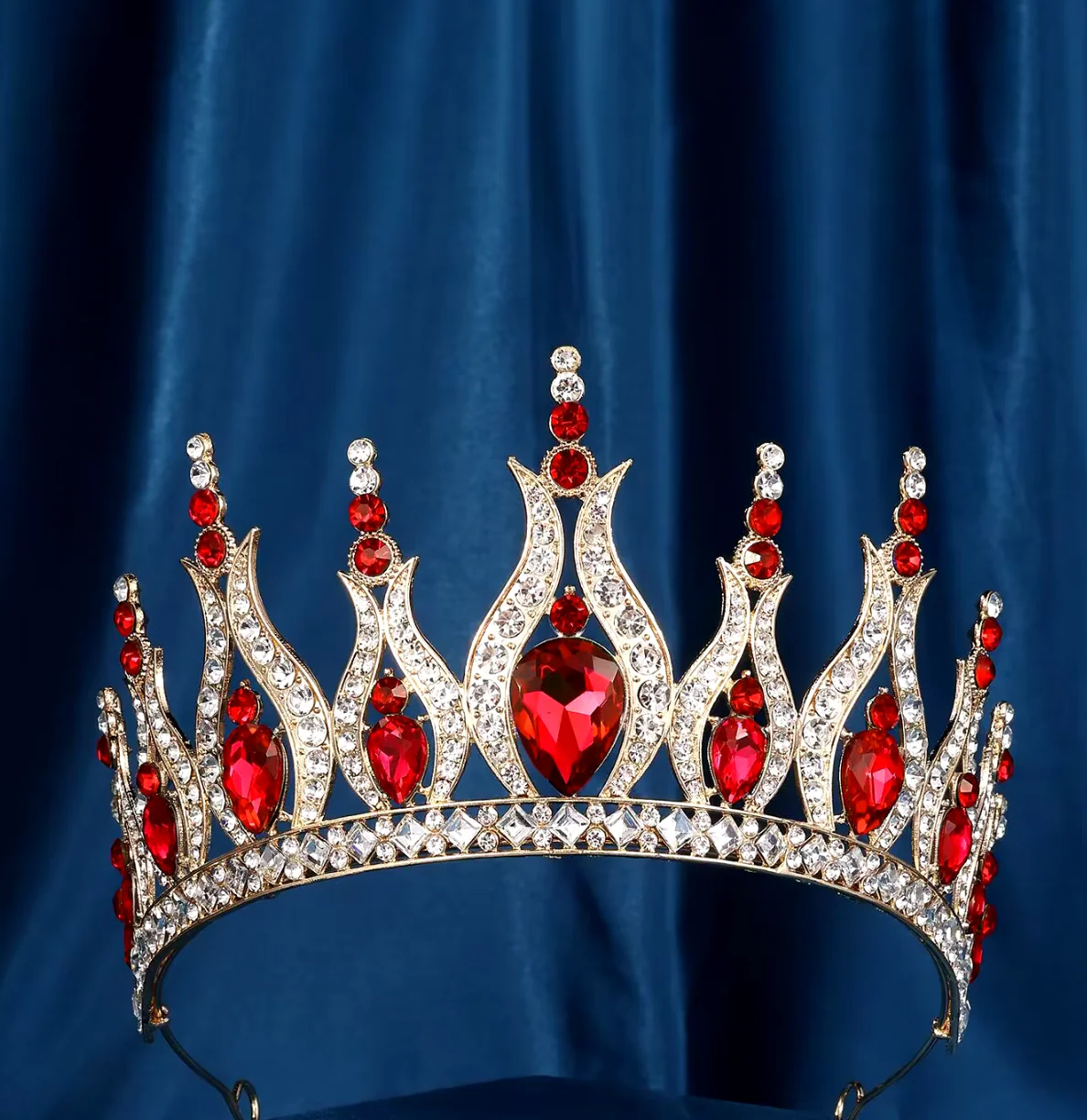 Pageant Tiara Crown Crystal Winners Hair Accessory - Image 13