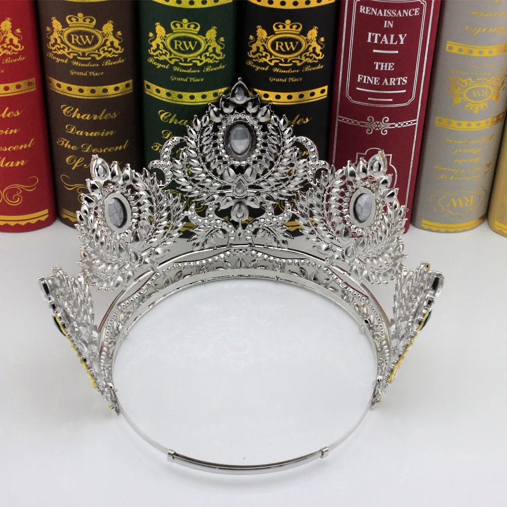 Pageant Tiara European Crystal Round Crown Hair Accessory - Image 10
