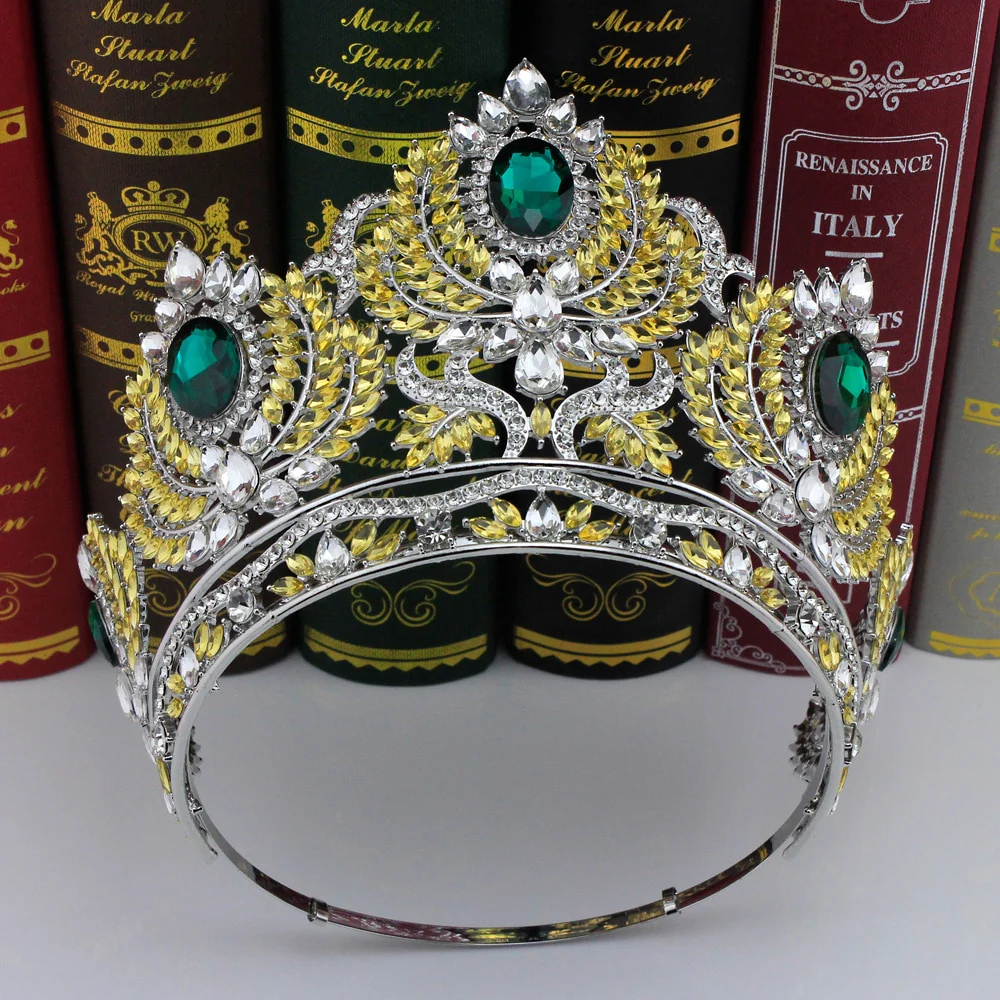 Pageant Tiara European Crystal Round Crown Hair Accessory - Image 12
