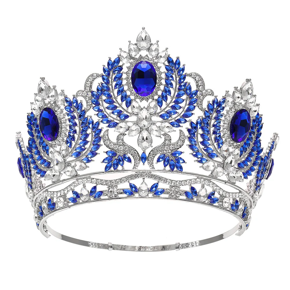 Pageant Tiara European Crystal Round Crown Hair Accessory - Image 3
