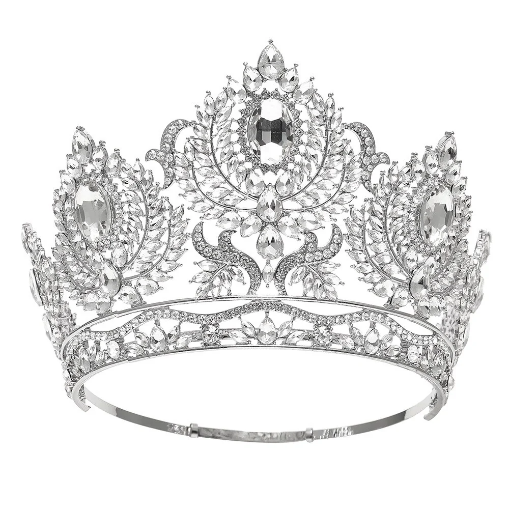 Pageant Tiara European Crystal Round Crown Hair Accessory - Image 5