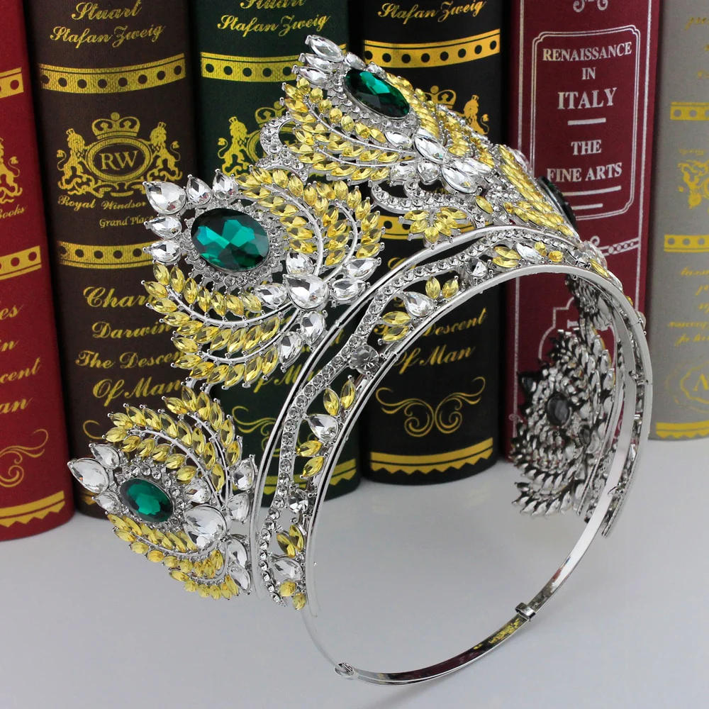 Pageant Tiara European Crystal Round Crown Hair Accessory - Image 8