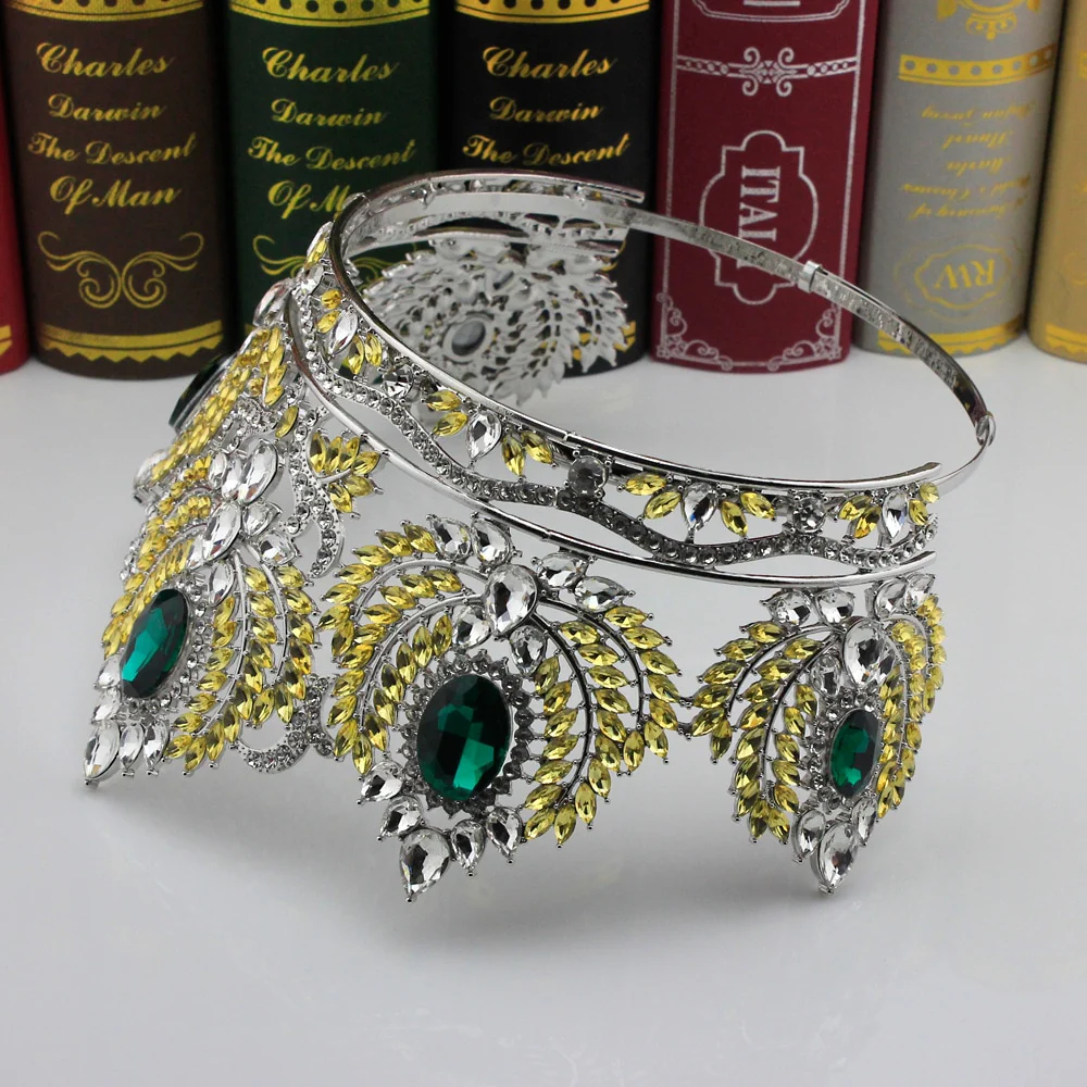 Pageant Tiara European Crystal Round Crown Hair Accessory - Image 9