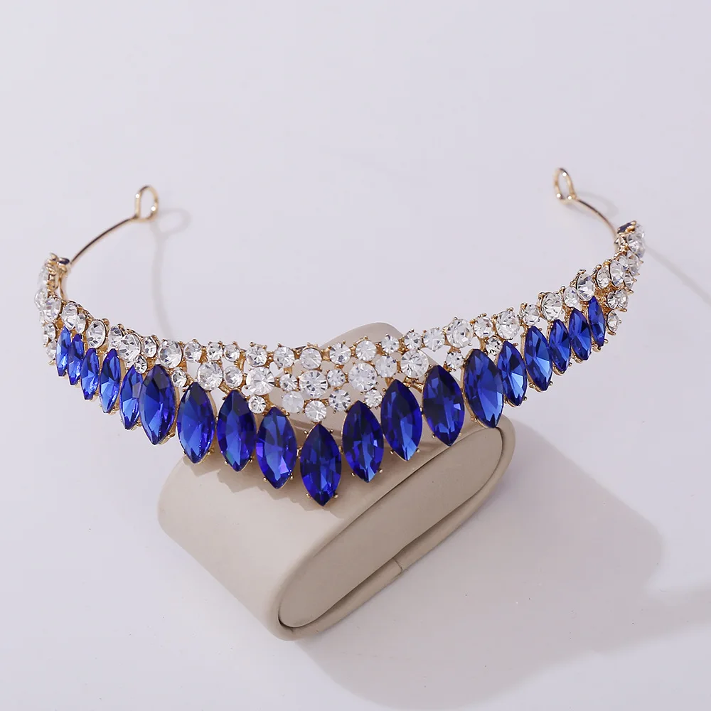 Princess Crystal Tiara Bridal Hair Crown Accessory - Image 4