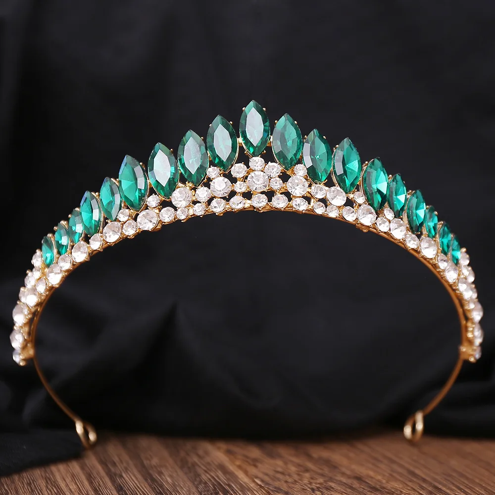 Princess Crystal Tiara Bridal Hair Crown Accessory - Image 6