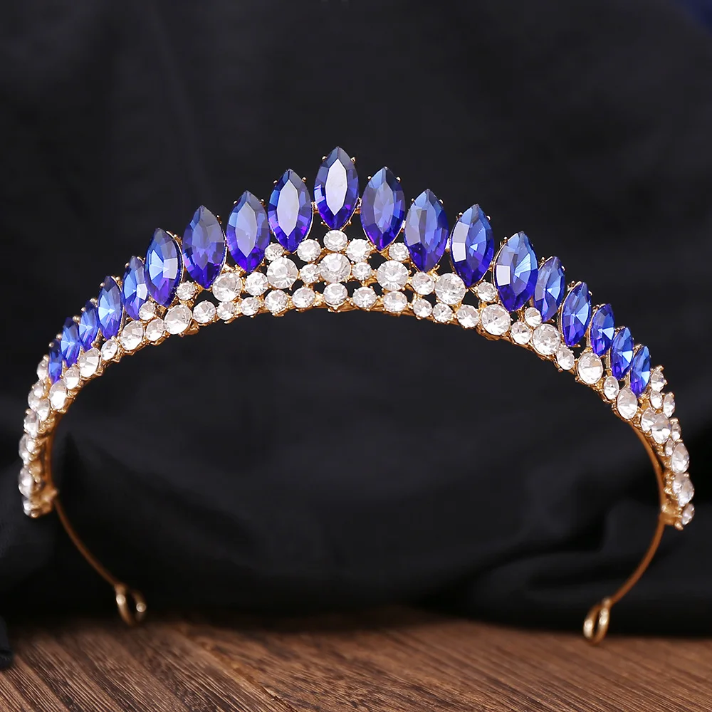 Princess Crystal Tiara Bridal Hair Crown Accessory - Image 7