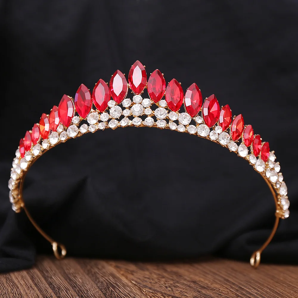 Princess Crystal Tiara Bridal Hair Crown Accessory - Image 9