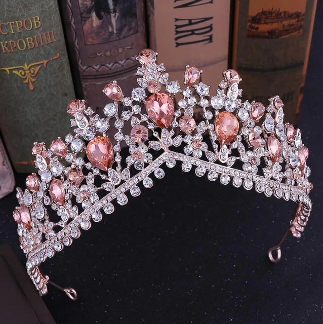 Quinceanera Party Tiara Crystal Rhinestone Pageant Crown Accessory - Image 7