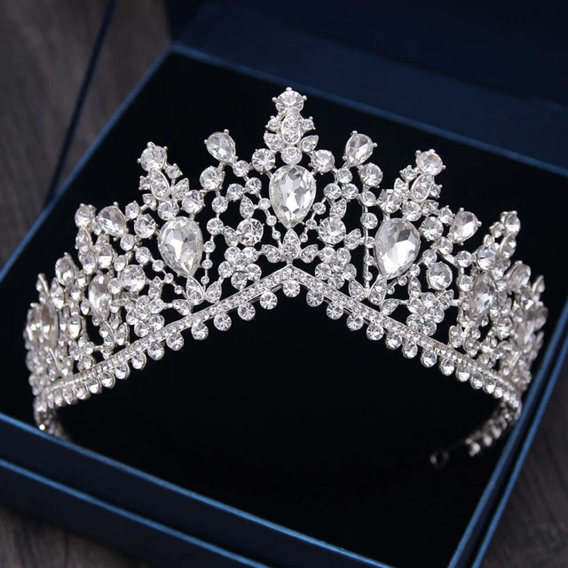 Quinceanera Party Tiara Crystal Rhinestone Pageant Crown Accessory - Image 8
